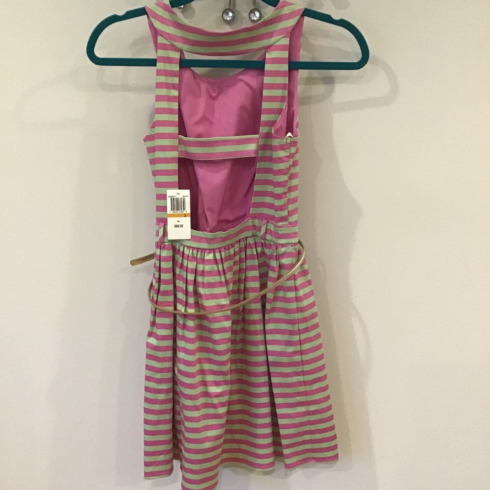 Pink and green dress